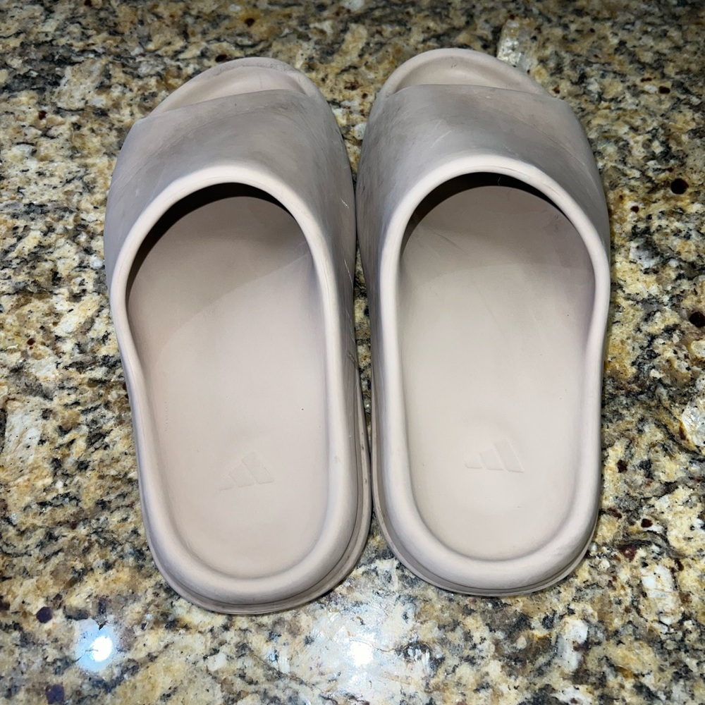 Beige Slide Sandals - Picture 2 of 5